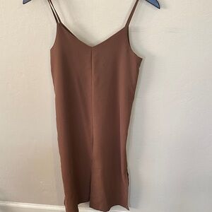 Attention Brown Midi Dress